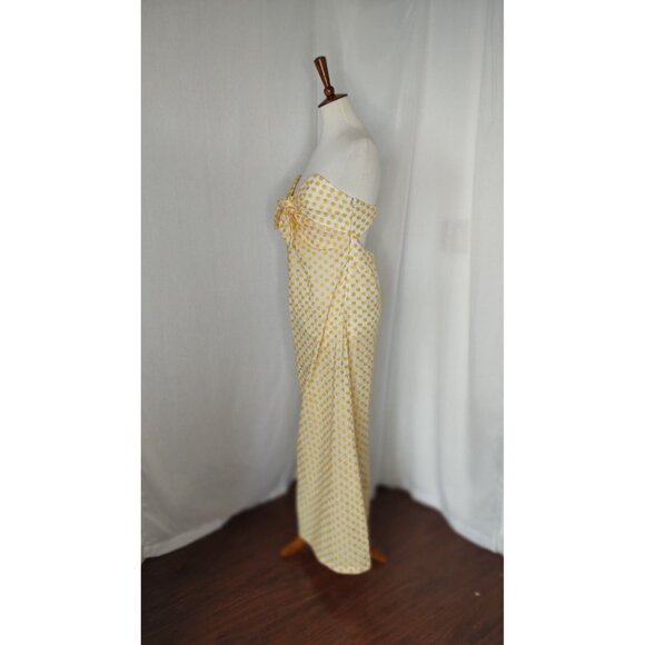 BHLDN Anthropologie Significant Other Maxi Dress 6 Adelle Sunflower Strapless - Picture 7 of 13